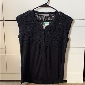 NWT Black lace top